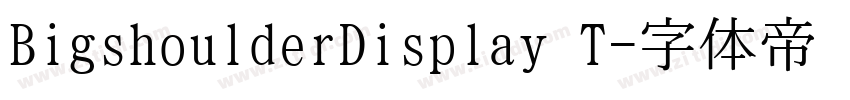 BigshoulderDisplay T字体转换